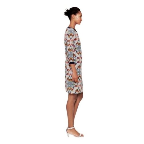 J.Crew Misty Fog Floral Silk Lined Shift Dress with Pockets Size 2 - Picture 6 of 11